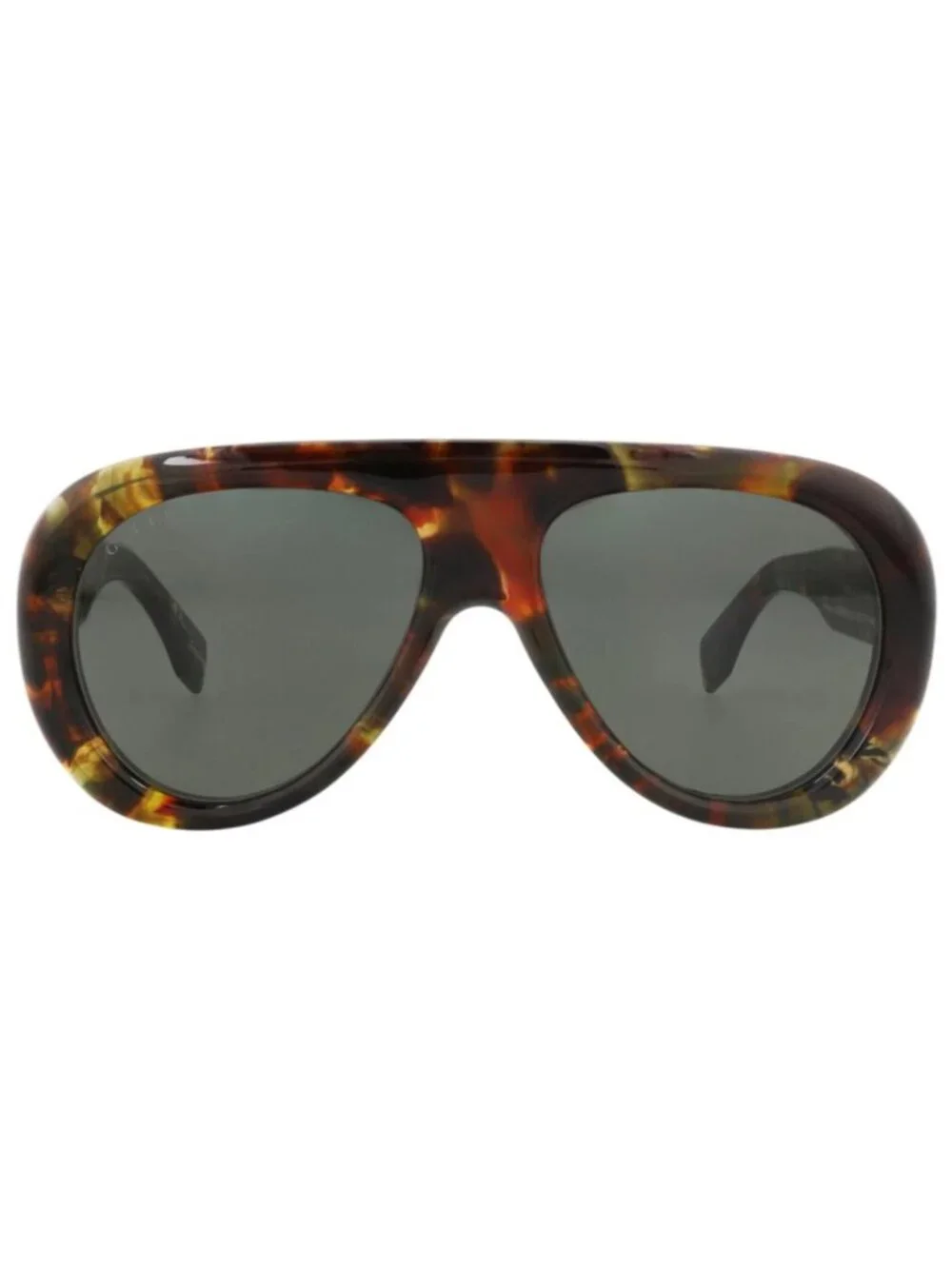 New Gucci Women's Sunglasses Aviator Recycled Acetate Frame Mens Havana Havana